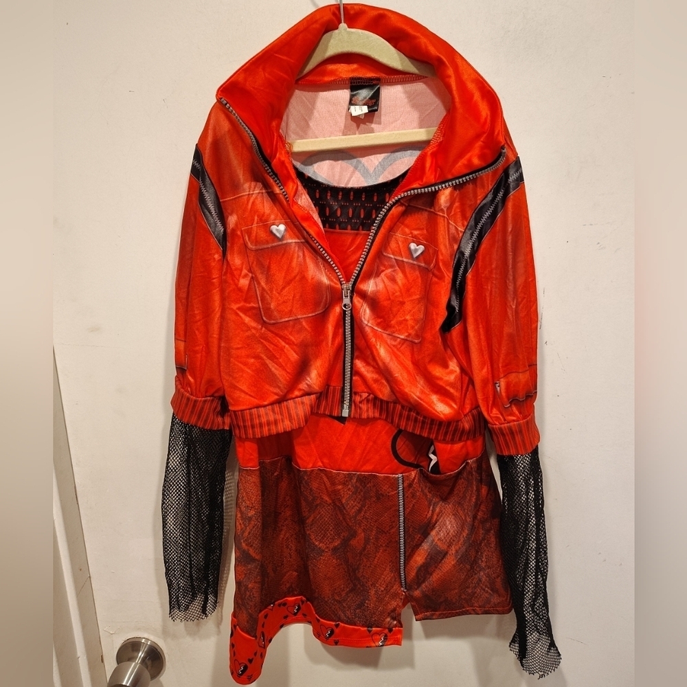 Amscan Disney Descendants Rise Of Red Girl's Costume Top 14-16 Cosplay Halloween